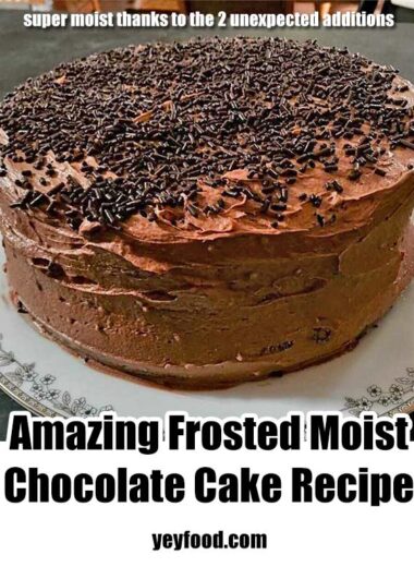 Amazing Frosted Moist Chocolate Cake Recipe