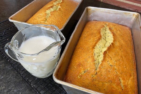 ununglazed poppy seed loaves