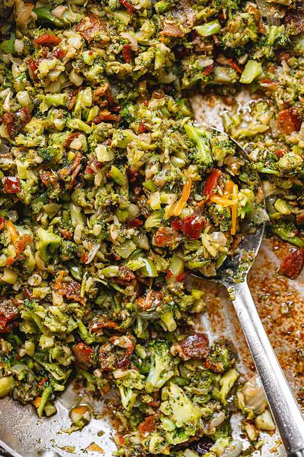 Garlic Bacon Broccoli Skillet