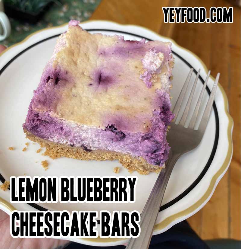 Lemon Blueberry Cheesecake Bars Recipe