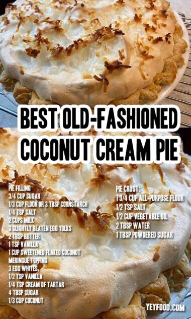 Best Old-Fashioned Coconut Cream Pie - Yeyfood.com: Recipes, cooking ...