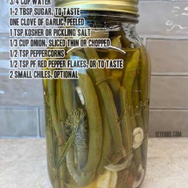 Dilly Pickled Green Beans