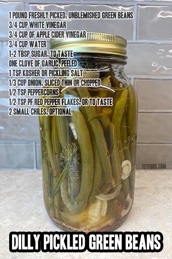 Dilly Pickled Green Beans