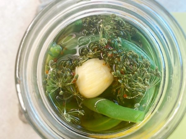 pickled green beans with garlic