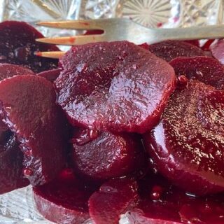 pickled beets in dish