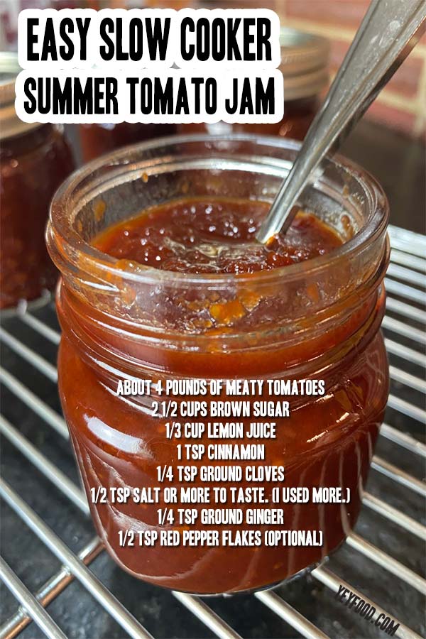Easy Slow Cooker Summer Tomato Jam