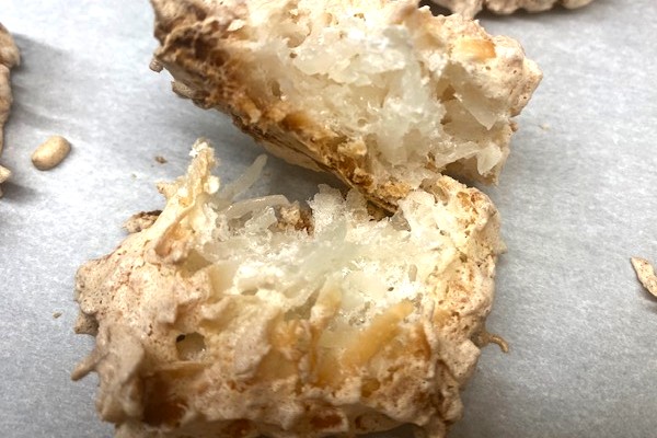 inside a coconut macaroon