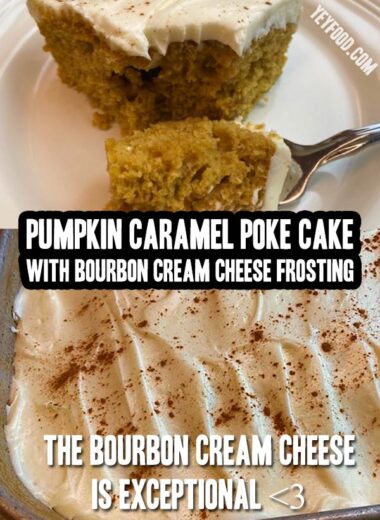 pumpkin caramel poke cake