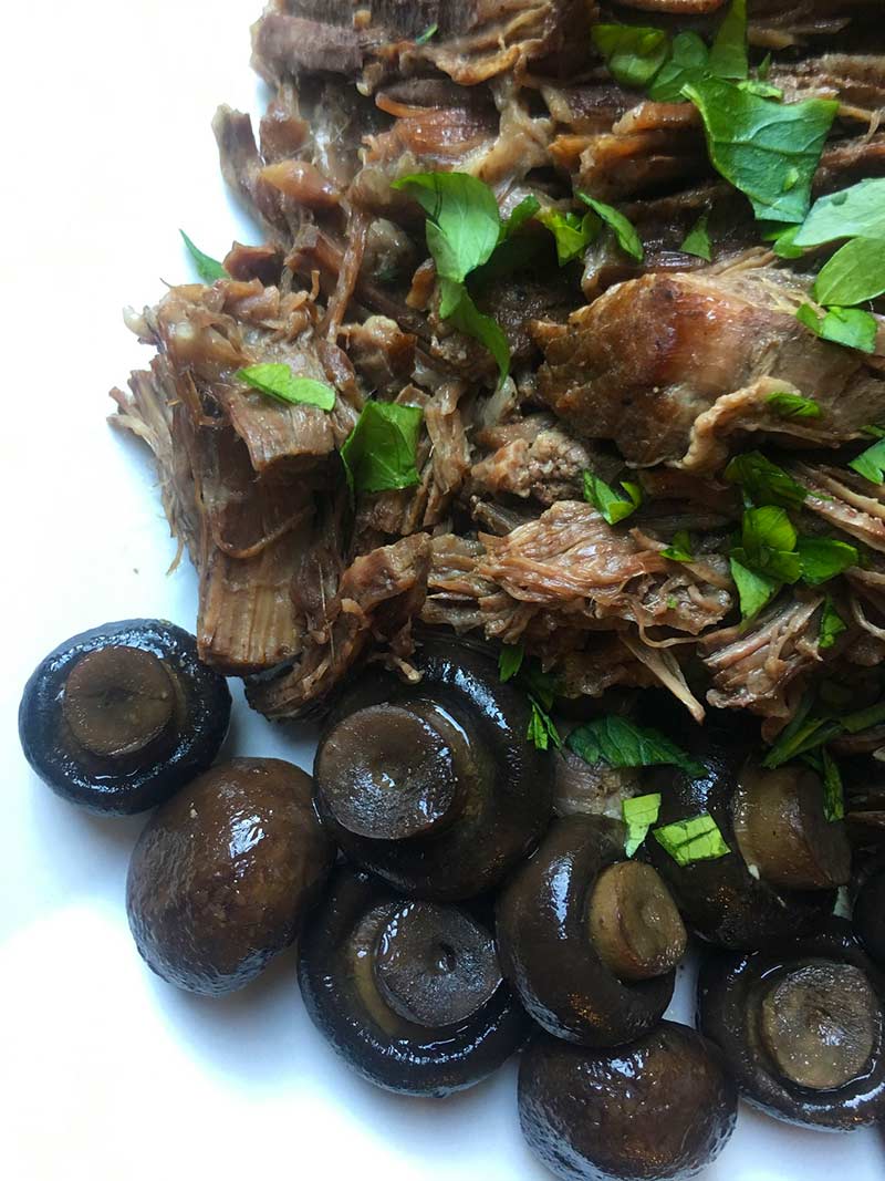 Low Carb Keto Shredded Beef with Mushrooms Recipes