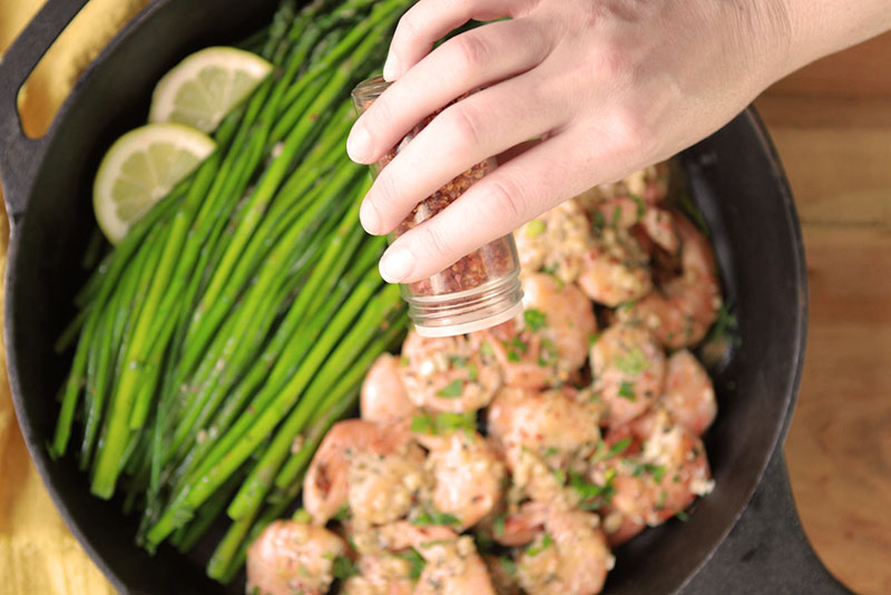 low carb keto shrimp and asparagus