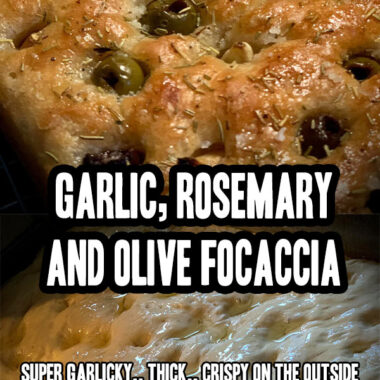 garlic rosemary and olive focaccia breda