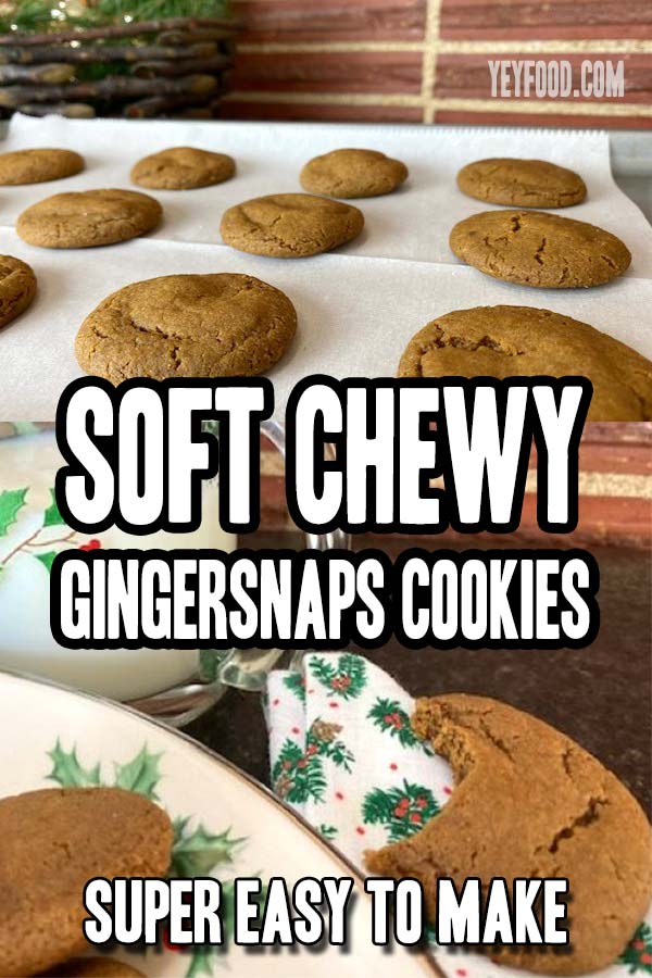 Soft Chewy Gingersnaps Cookies