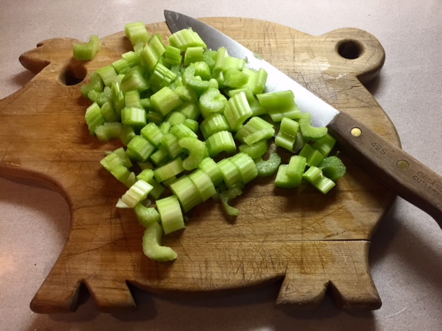 chopped celery