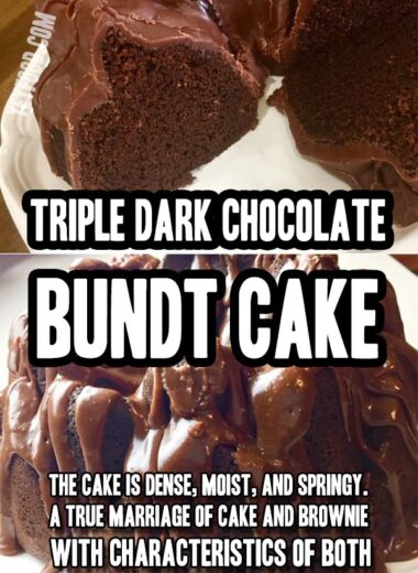 Triple Dark Chocolate Bundt Cake