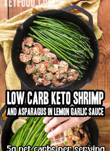 Low Carb Keto Shrimp and Asparagus in Lemon Garlic Sauce Recipe