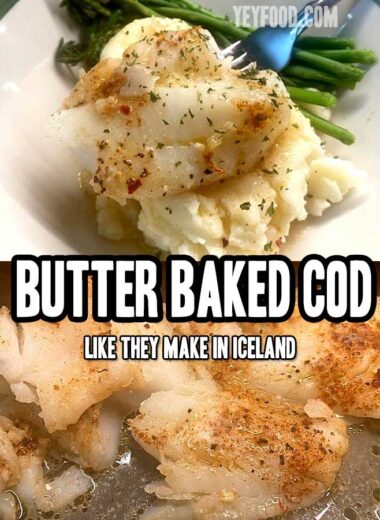 Butter Baked Cod With Mashed Potatoes Recipe