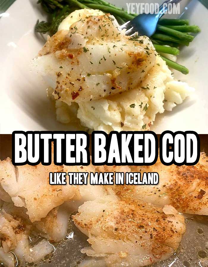 Butter Baked Cod With Mashed Potatoes Recipe