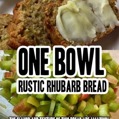 One Bowl Rustic Rhubarb Bread