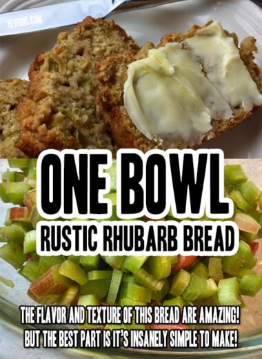 One Bowl Rustic Rhubarb Bread