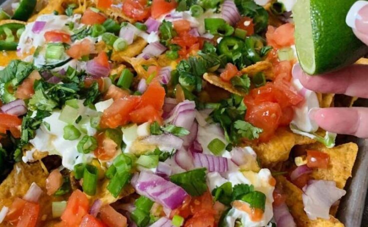 close up of nachos