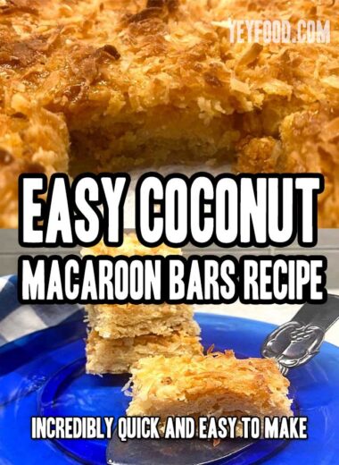 Easy Coconut Macaroon Bars Recipe