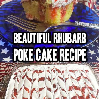 beautiful rhubarb poke cake
