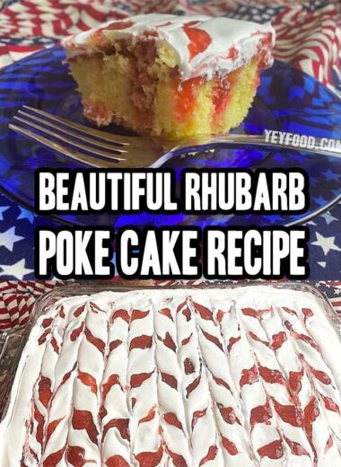 beautiful rhubarb poke cake