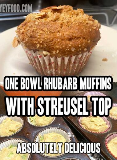 One Bowl Rhubarb Muffins With Streusel Top