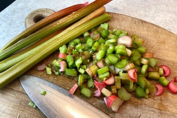 chopped rhubarb