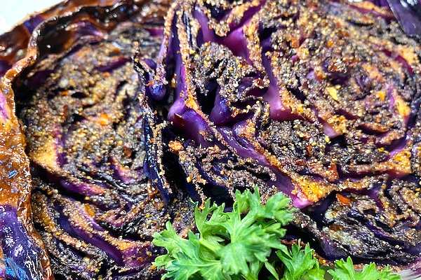 roasted red cabbage steaks