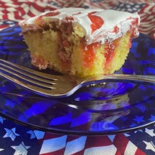 rhubarb poke cake