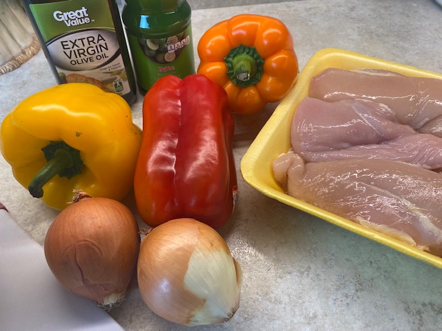 ingredients for fajitas