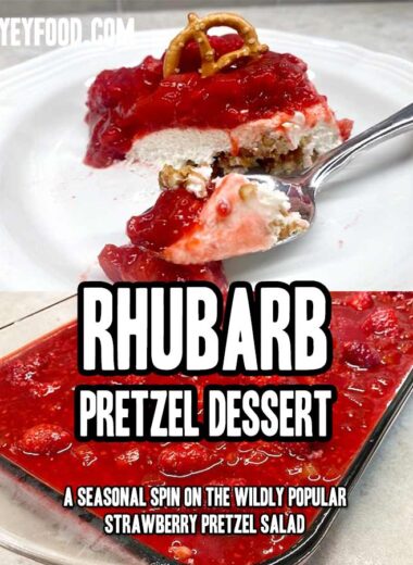 Rhubarb Pretzel Dessert