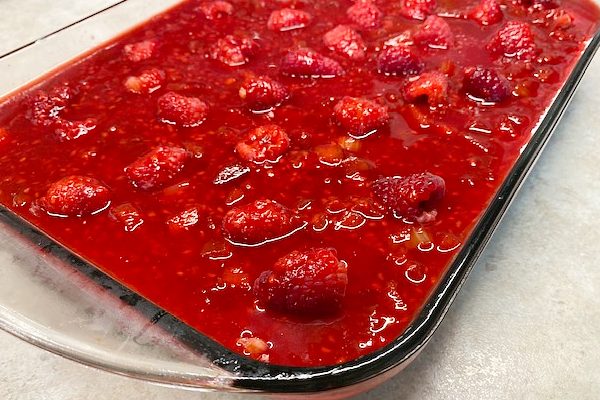 raspberries on top