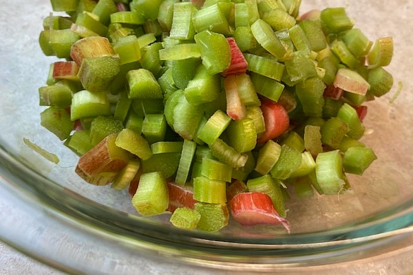 diced rhubarb