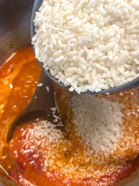 making rice