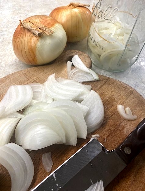 onion slivers