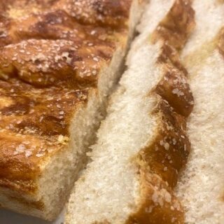 pretzel focaccia bread