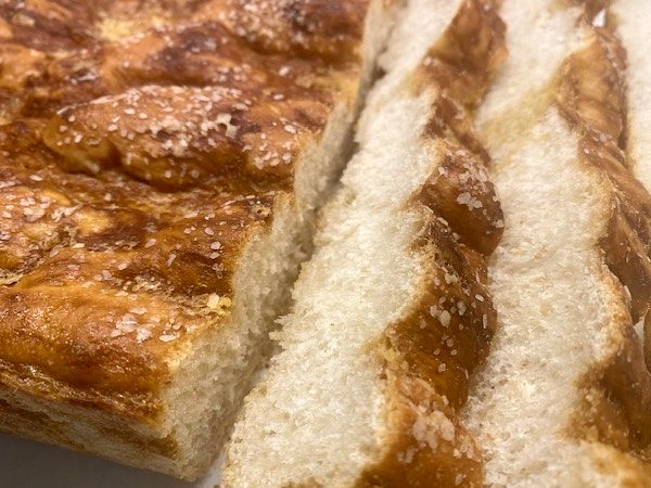 pretzel focaccia bread