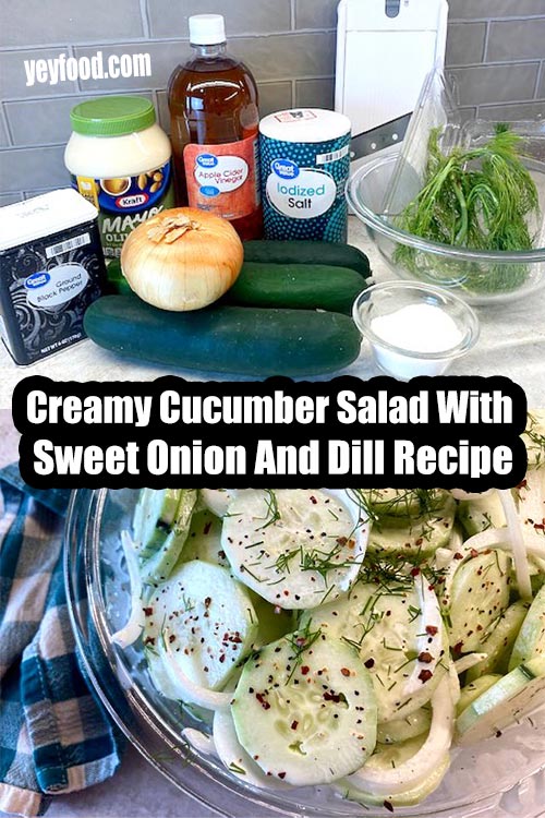 Creamy Cucumber Salad With Sweet Onion And Dill Recipe