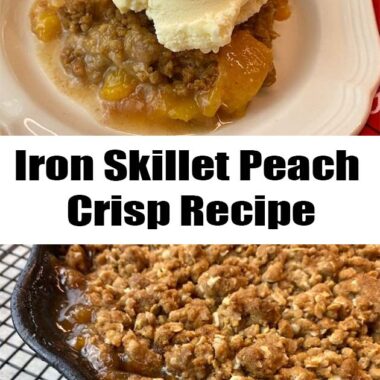 iron skillet peach crisp