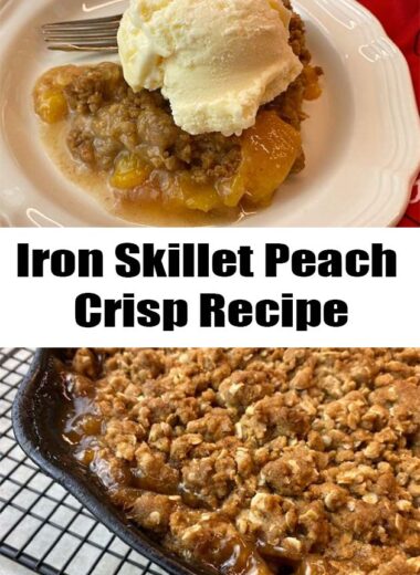 iron skillet peach crisp
