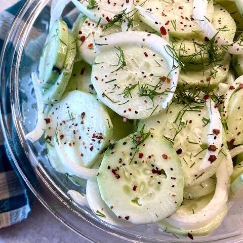 creamy cucumber salad