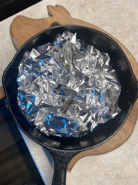 roasting garlic in a foil pouch