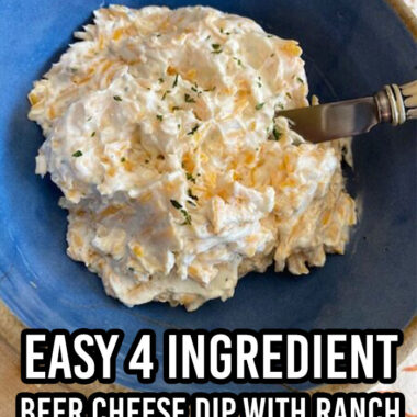 easy 4 ingredient beer cheese dip with ranch
