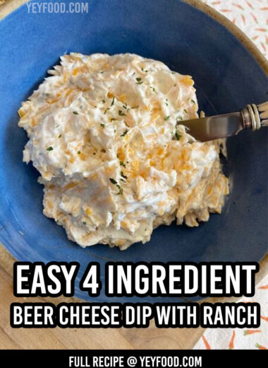easy 4 ingredient beer cheese dip with ranch