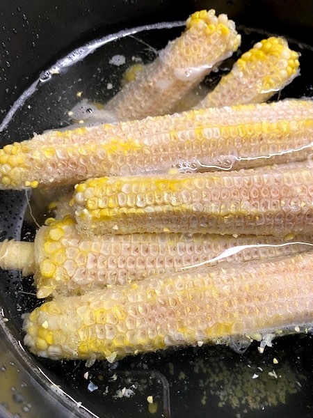 corn cobs arfter corn is cut off