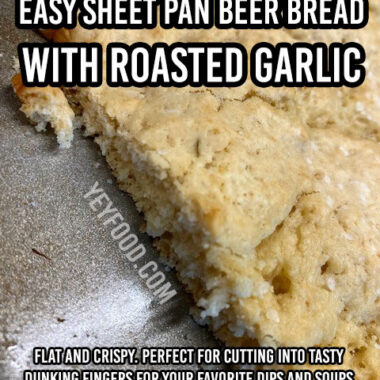 Easy Sheet Pan Beer Bread With Roasted Garlic