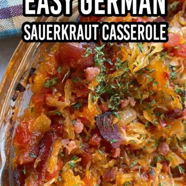 German sauerkraut casserole