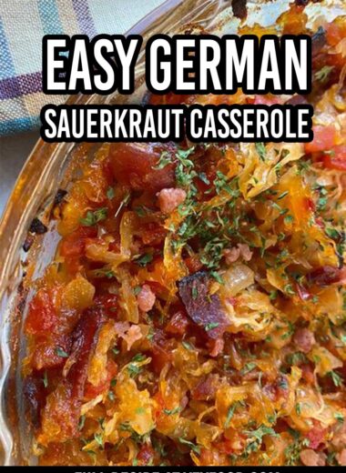 German sauerkraut casserole